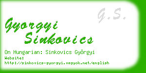 gyorgyi sinkovics business card